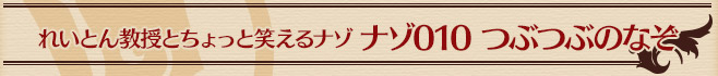 ナゾ010 つぶつぶのなぞ